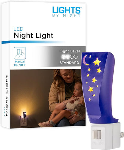 Lights By Nights, Solar System, Space, Lullaby, LED Night Light, Plug-in, Manual On/Off, Ambient Lighting, Ideal for Bedroom, Nursery, Bathroom, 44940
