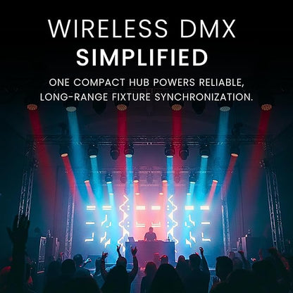 CHAUVET DJ – D-Fi Hub 2 Wireless DMX Transmitter Receiver | Long-Range D-Fi Control for Unlimited Fixtures, ILS Command Compatible, USB-C Power Output, Compact Stage Lighting Controller