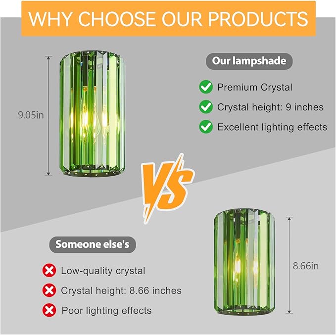 Modern Crystal Pendant Light Mini Dark Green Chandeliers Adjustable Pendant Lights Fixture for Kitchen Island Dinning Room Corridor Bedroom(Dark Green 1-Pack)