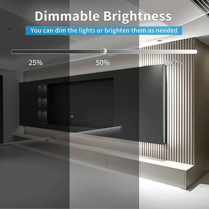 16.4ft COB LED Strip Lights White Dimmable DC 24V 6000K Flexible LED Tape Light for Bedroom, with Remote and app Control LED Tape Lights ，for DIY Home Decoration