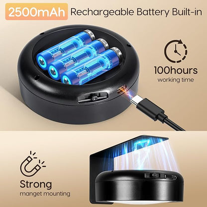 Arixinks Wireless Picture Light Rechargeable for Painting Art Dispaly with Remote Control, Wall Light Painting Lighting with 3 Lighting Colors Brightness Dimmable Timer Off for Portrait Frame