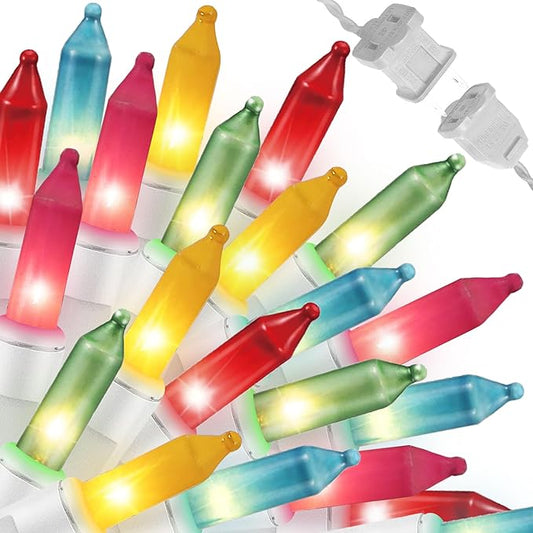 LAMPHOME Easter String Lights,Super-Bright Extendable 100 Count 19.6FT White Wire Mini Pastel Fairy Lights, 120V UL Certified for Garden Patio Holiday Party Outdoor Indoor Decoration, Multicolor
