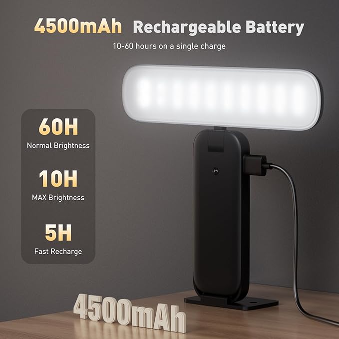 NARUNDREN 2 Pack Picture Lights for Wall, Rechargeable LED Picture Light Battery Operated with Remote, Dimmable Poster Light for Paintings, Portraits, Art Frames, Display Lighting for Wall Decor,Black
