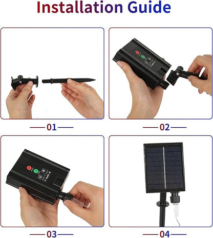 XTF2015 Solar American Flag Lights, 2 in 1 Solar Powered & Plug in American Flag Light, 420 LED Waterproof Patriotic Ornaments for Memorial Day, Independence Day, 4th of July, Party, Yard Decorations