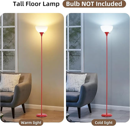 RISLG Standing Lamp, Floor Lamp, Dimmable Floor Lamps for Living Room Bedroom Study Office Kid’s Room (Red)
