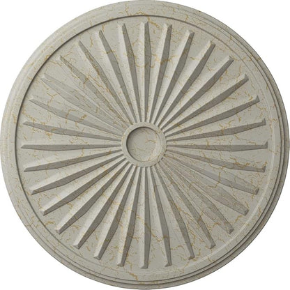 Ekena Millwork Leandros Ceiling Medallion, Pot of Cream Crackle