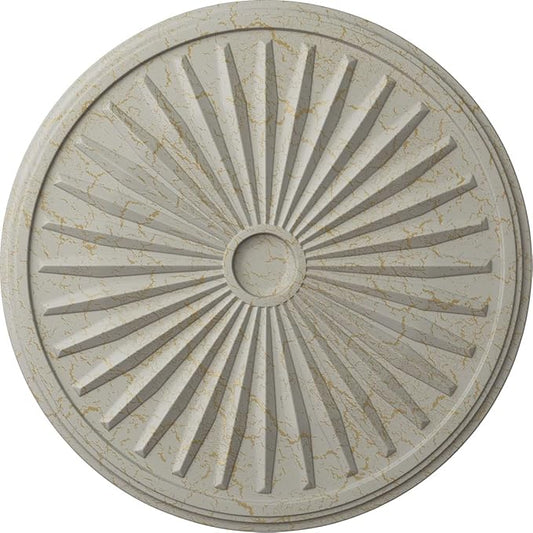 Ekena Millwork Leandros Ceiling Medallion, Pot of Cream Crackle