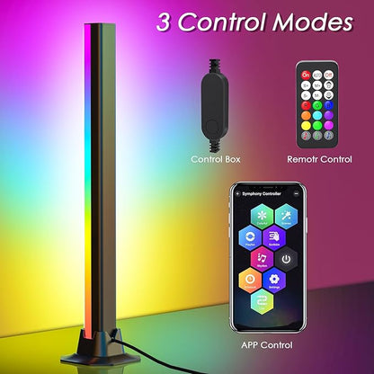 16.5" Smart Light Bar, RGB LED Light Bar for Room, 16 Million Colors Changing, 213 Preset & 8 Scene Modes, Dynamic Music Sync, 3 Control Modes, RGB & IC Ambient Backlight for TV, Gaming Room
