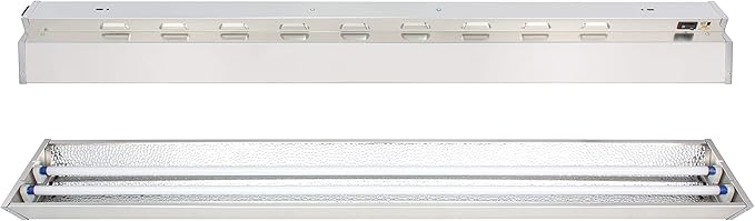 Durolux DL842N T5 4-foot 2 Fluorescent Lamps Grow Lighting System with 10000 Lumens and 6500K Full Sunlight Spectrum and Low Profile 7" Wide Reflector