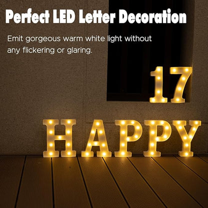 LED Marquee Numbers, Small Light Up Numbers for Party, 8.58 Inch Battery Powered Lighted Number for Birthday, Night Light, Table or Home Decor (Number 7)