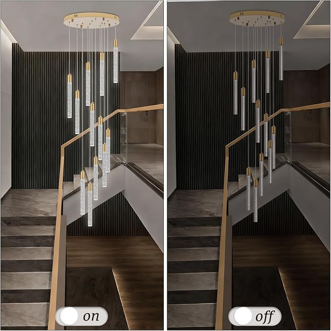 12-Light Pendant Light Fixtures,Gold Pendant Lights Kitchen Island, Modern Light Fixtures for Dining Room, Hallway, Living Room