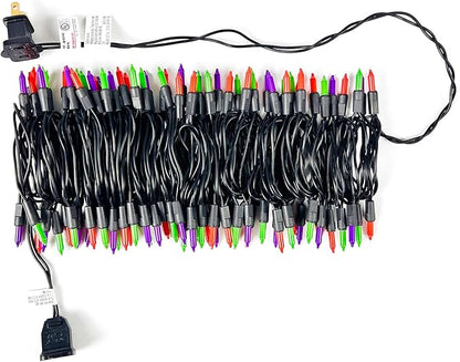 Christmas Lights Multicolor, Indoor and Outdoor use,Black Wire Lighting String 100 Counts,Decorations for Holiday, Party,Festival,Christmas String Lights