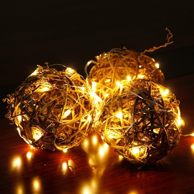 CYLAPEX 24 Pack Fairy Lights Battery Operated 7ft 20 LED Mini String Lights Silver Wire Firefly Starry Moon Lights for Wedding Mason Jars Party Christmas Centerpiece Table Decorations, Warm White
