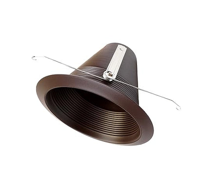 NICOR Lighting 6 inch Oil-Rubbed Bronze Airtight Recessed Cone Baffle Trim, Fits 6 inch Housings (17550AOB)