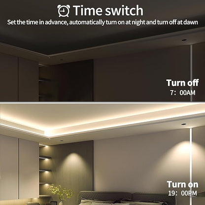 COB LED Strip Lights 3000K 65.6ft DC 24V Dimmable White Flexible LED Tape Light for Bedroom, with Remote and app Control LED Tape Lights CRI90+,forLiving Room, Shelf, Cabinet Home Decoration