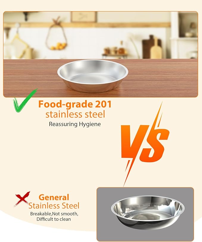 GarveeHome Chafing Dish for Buffet 6 Pack, 5 QT Round Chafing Dishes Buffet Set w/Lid Holder, Stainless Steel Chafers and Food Warmers with Spoon and Tweezers for Parties, Weddings, Events, Rose Gold