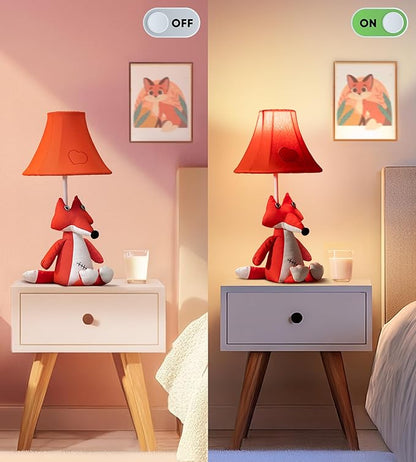 Fox Kids Lamp for Girls Bedroom - 20", Animal Lamp for Kids Room - Cute Christmas Gifts, Birthday Gifts for All Ages: Toddler Boys, Children, Grandkids 3 4 5 and Up Years Old, Sister Brother, Sibling