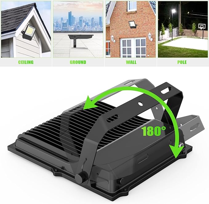 240W LED Stadium Light Flood Light LED Tennis Court Lights ETL Listed 33600LM 5000K IP65 Waterproof Basketball Court Lights Outdoor AC 100-277V