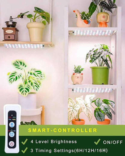 Grow Light for Indoor Plants, Dimmable Plant Light, 6/12/16H Timing LED Grow Lights Strip Full Spectrum,Ultra-Thin Plant Grow Light Panels, Under Cabinet Grow Lamps for Indoor Houseplants, 20W