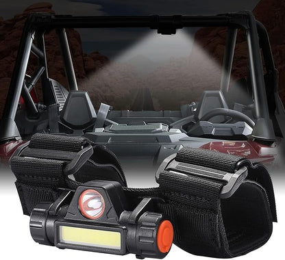 UTV Dome Light LED Interior Lights Roll Bar Cage Mount Compatible with UTV ATV Polaris RZR Can Am Golf Cart Boat Truck Car Off-Road for 1.5“-2.0" Roll Bar, with Magnetic Base, US Flag, 1Pcs