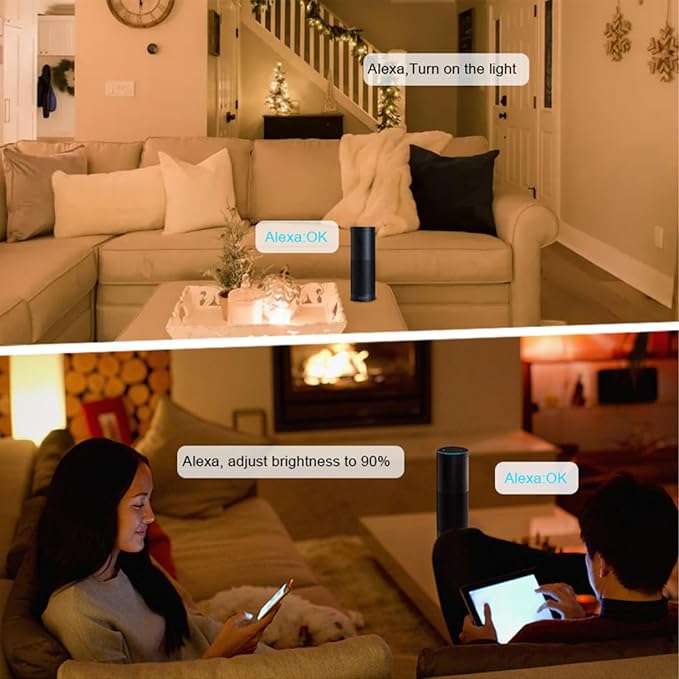 C02W CCT LED Controller, Tuya WiFi 2.4G RF, 3Pin PWM Dual White Dimmer for LED Strip, APP & Voice Control, Compatible with Alexa Google Home, Compatible with WR02RF RC02RFB Remote
