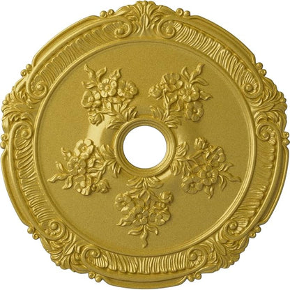 Ekena Millwork CM26ATRGS Attica with Rose Ceiling Medallion, Rich Gold, 26"OD x 3 3/4"ID x 1 1/2"P