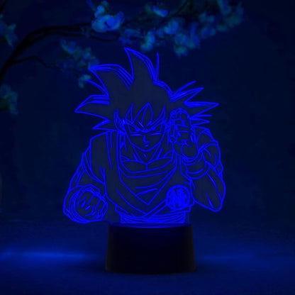 Otaku Lamps Goku Fight Dragon Ball Super – Anime Lamp Figure Night Light, 16 Color RGB LED – Remote, 3D Anime Room Décor Gift for Otaku