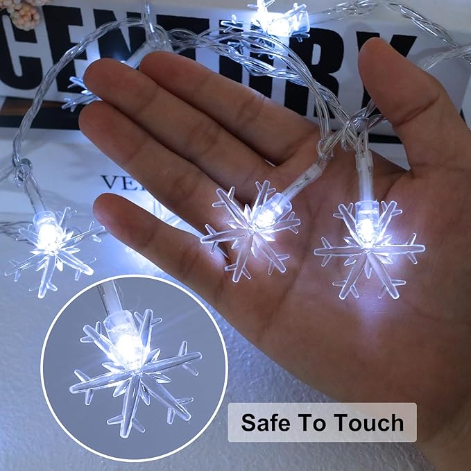 Christmas Decorations Lights, 8 Modes Timer with Remote 33 Ft 100 LED Battery Operated Fairy Lights Waterproof for Bedroom Patio Room Garden Party Home Xmas Tree Decor Indoor Outdoor, White