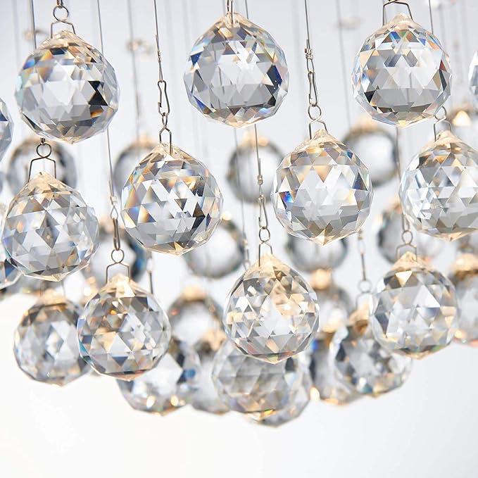 Saint Mossi 3-Lights K9 Crystal Chandelier Modern Chandelier Light Fixture,Mini Chandelier Small Chandelier Modern Flush Mount Ceiling Light Fixtures,H22 X D13
