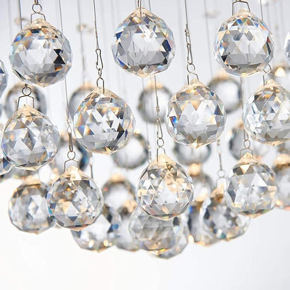 Saint Mossi 3-Lights K9 Crystal Chandelier Modern Chandelier Light Fixture,Mini Chandelier Small Chandelier Modern Flush Mount Ceiling Light Fixtures,H22 X D13