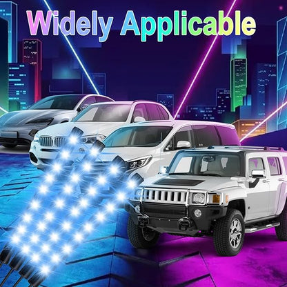 BFXM Car Interior Lights, Car Accessories Interior, 12V LED Strip Lights with Cigarette Lighter Adapter, Ambient Lighting Car, App & Remote Control Music Sync Color Change Lights for Truck Car Decor