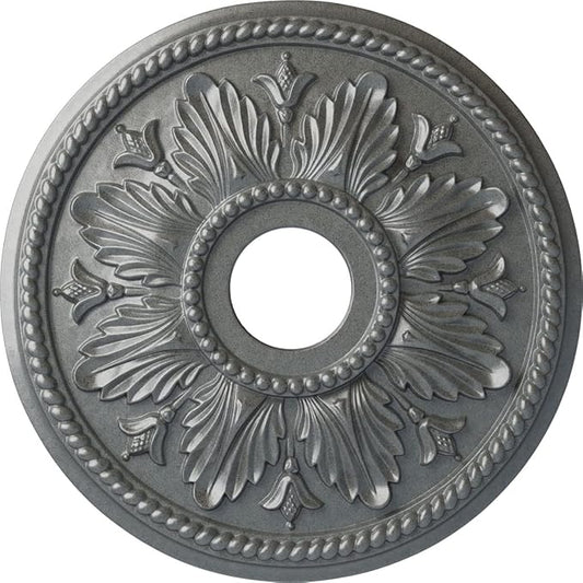 Ekena Millwork CM18ED1PLS Edinburgh Ceiling Medallion, Platinum