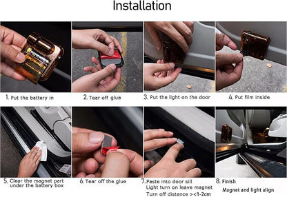 NewL 2 Pcs Led Car Door Welcome Light for Puerto Rico Flag Logo Symbol Projector Lights Ghost Shadow Light