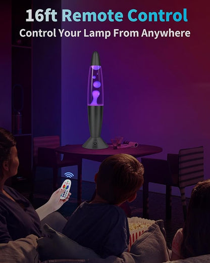 Color Changing Black Liquid Motion Lamps: 17 Colors LED Night Light for Adults with Remote & Timer, Smart Ambient Mood Lighting for Bedroom Office, Novelty Cool Christmas Birthday Gifts, 13 Inch