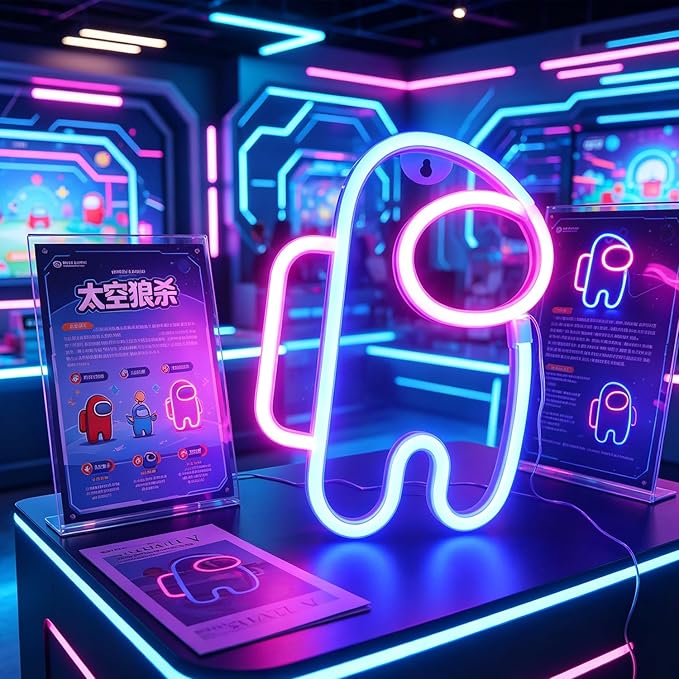 Nordstylee Astronaut Shape Neon Sign Lights Hanging Decorative Neon Lights USB or Battery Operated for Home Bedroom Bar Restaurant Christmas Birthday Party Gift Art Wall Decoration Light