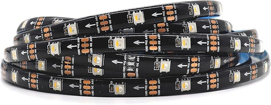 DC5V SK6812 (Similar WS2812B) RGBW RGB+Warm White 30leds/Pixels/m LED Strip Light Individually Addressable 4Color in 1LED (16.4ft(5m) 150leds, IP65) (No Adapter or Controller)