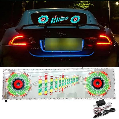 keeda Sound Music Activate Sensor Car Auto Sticker LED Light Equalizer Glow LED Light Audio Voice Rhythm Lamp (Trumpet, 90x25 cm)
