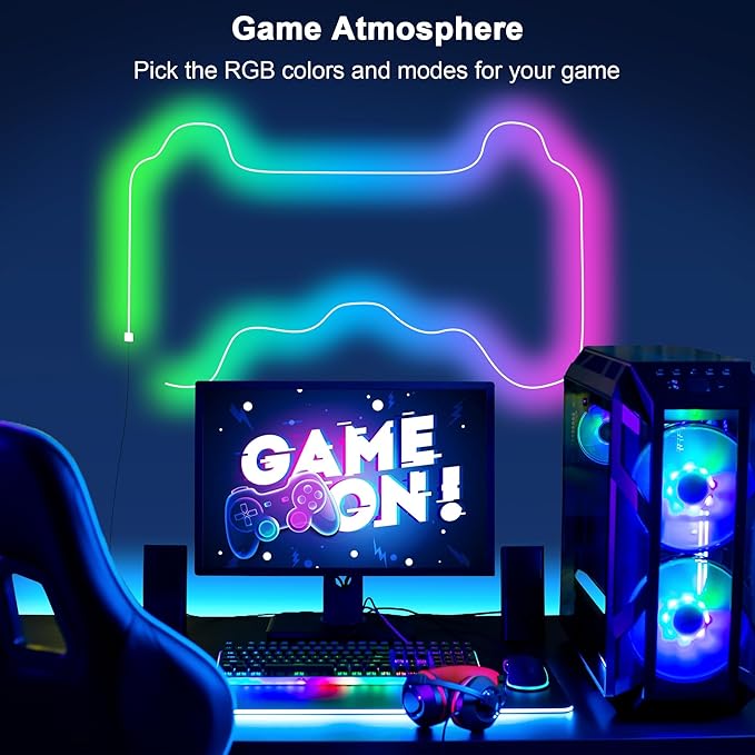 Cozylady RGB Neon LED Rope Lights, Waterproof Bluetooth APP Remote Control Music Sync Strip Lights, 24V Flexible DIY Silicone Light for Bedroom Home Indoor Outdoor Decor (12M/40Ft)