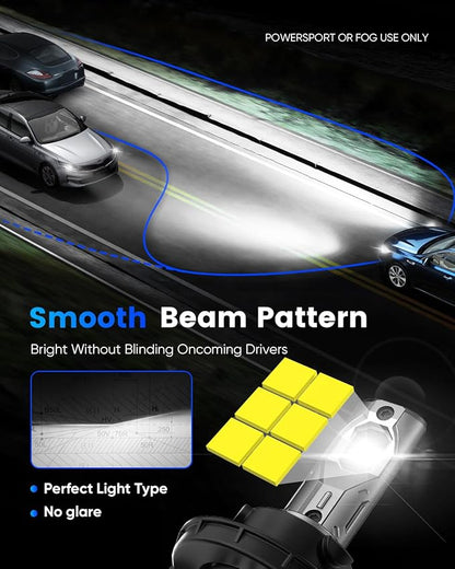 NOVSIGHT H13/9008 Bulbs Upgraded, 400% Brightness H13 Fog Bulbs, Quick Installation 9008, Pack of 2