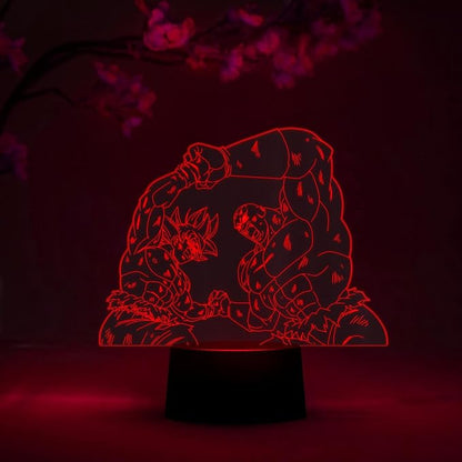 Otaku Lamps Goku vs Jiren Dragon Ball Super – Anime Lamp Figure Night Light, 16 Color RGB LED – Remote, 3D Anime Room Décor Gift for Otaku