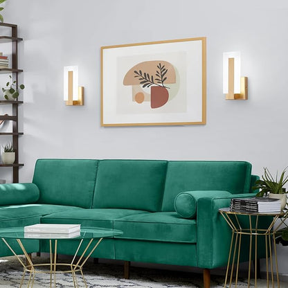 Modern LED Wall Sconces, 8W Indoor Acrylic Wall Mounted Lighting Fixture, 6000K Cool White Hardwired LED Wall Lamp for Living Room, Bedroom, Corridor, Bedside