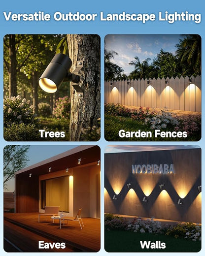 Landscape Down Lighting Low Voltage Spot Lights Outdoor LED Wall Mounted Low Voltage Tree Lights Cast Aluminum Free 5W MR16 LED Bulb Stainless Steel Mounting Bracket 1-Count