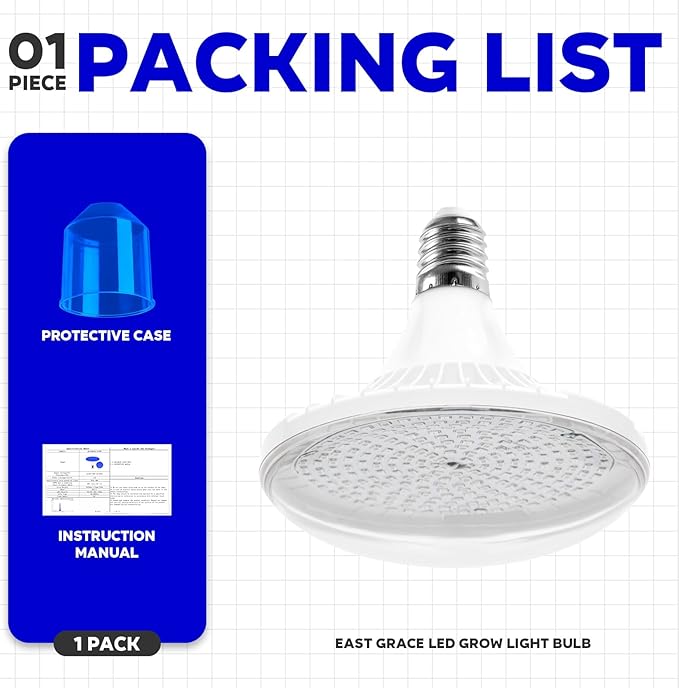 LED Plant Grow Light Bulb, 15W LED Aquarium Blue Light Blub with Royal Blue 450-460nm for Indoor Plants Veg and Aquarium Plants Growing, for Optimal Plant Structure & Form