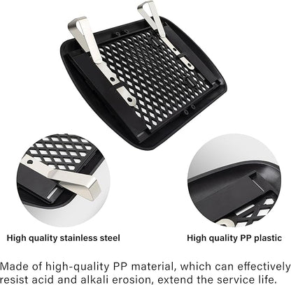 2PCS Car Visor Mirror, Universal Clip-On Automotive Sun Visor Vanity Mirror for SUVs and Various Vehicles, Car Accessories Interior for Women, Black