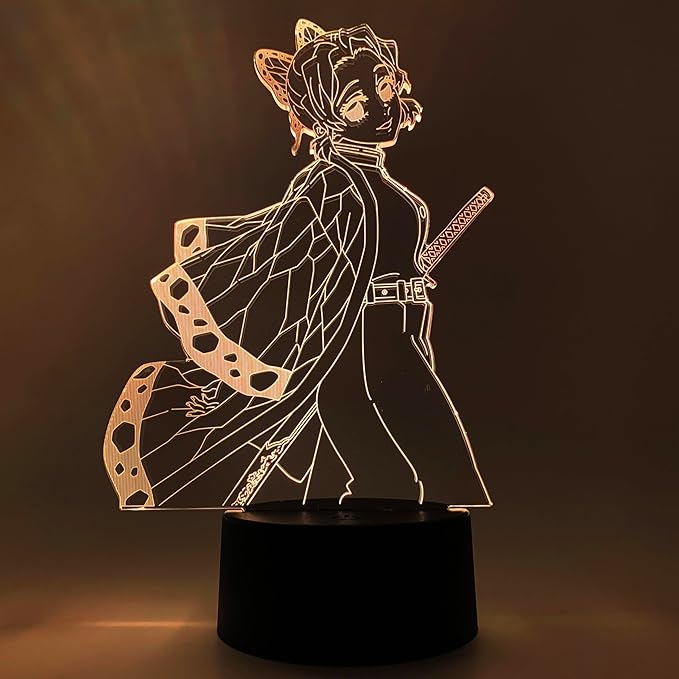 Otaku Lamps Demon Slayer - Shinobu LED Anime Night Light, 16 Color RGB LED – Gift for Otaku