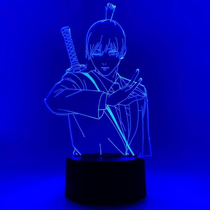 Otaku Lamps AKI Chainsaw Man – Anime Lamp Figure Night Light, 16 Color RGB LED – 3D Anime Room Décor Gift for Otaku