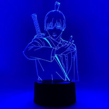 Otaku Lamps AKI Chainsaw Man – Anime Lamp Figure Night Light, 16 Color RGB LED – 3D Anime Room Décor Gift for Otaku