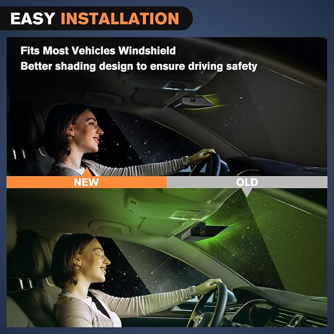 Nilight 32LED Amber Green Emergency Dash Strobe Lights with Controller Suction Cups Warning Hazard Interior Front/Rear Windshield Deck Split Light Bar for Truck Construction Vehicle