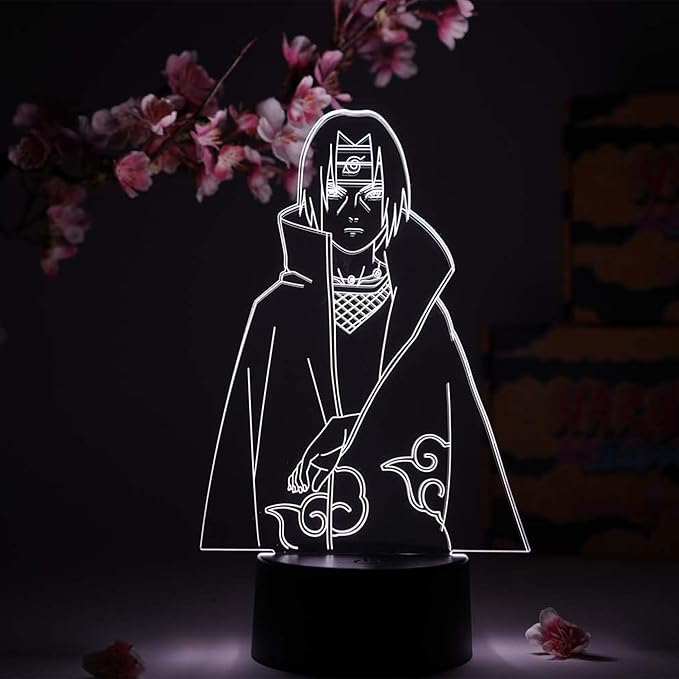 Otaku Lamps Itachi Uchiha Naruto – Anime Night Light, 16 Color RGB LED – Gift for Otaku
