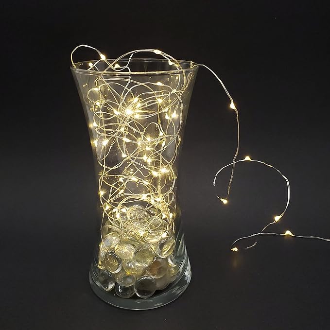 LumaBase Battery Operated LED Fairy String Lights, Soft White - Set of 3